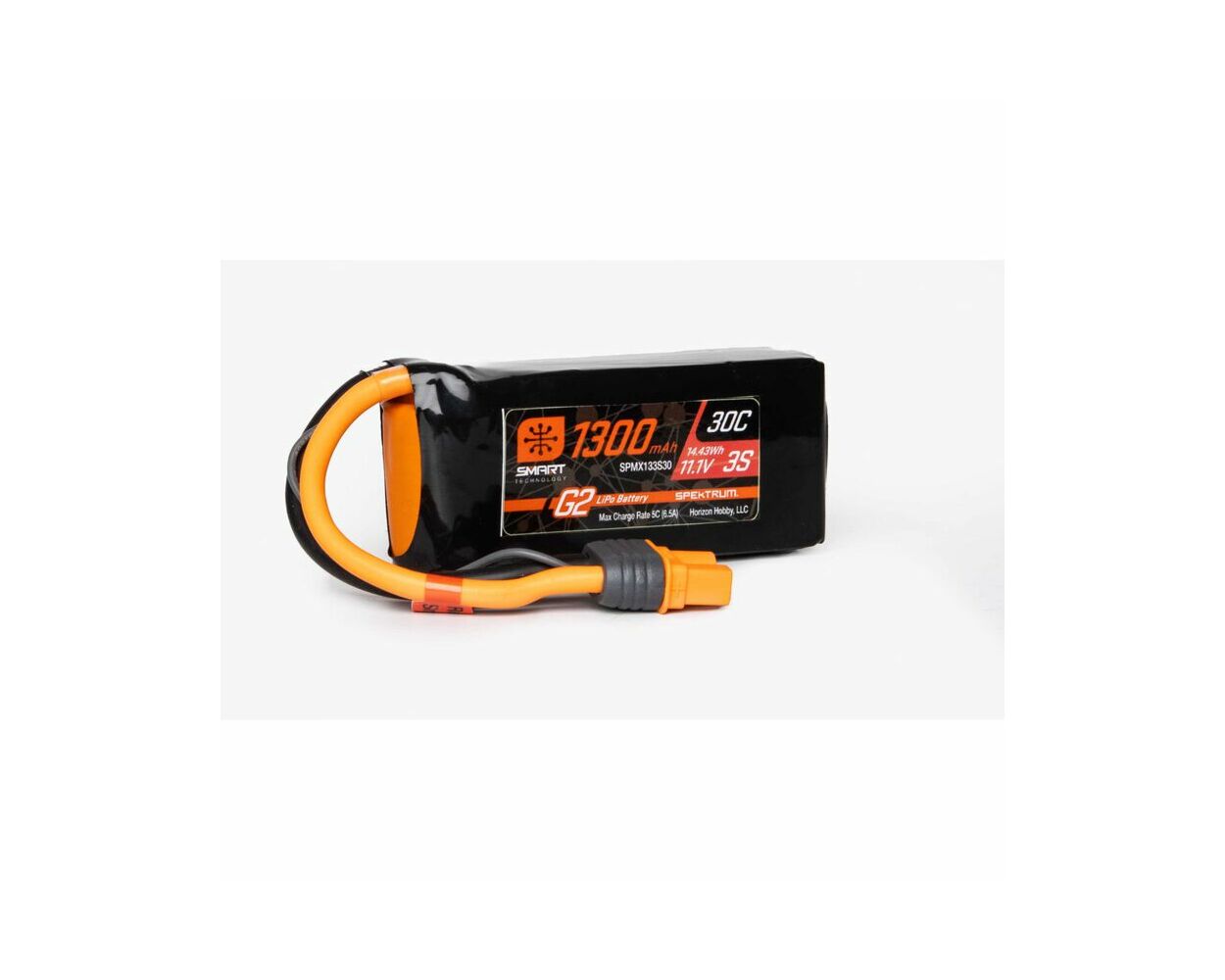 Spektrum 11.1V 1300mAh 3S 30C Smart G2 LiPo Battery IC3