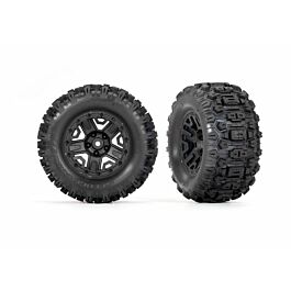 Traxxas Sledgehammer Tires & Wheels, Black 2.8